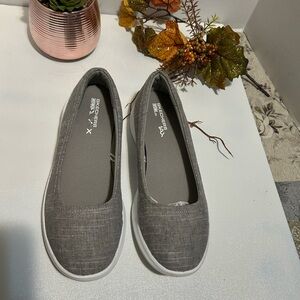 Skechers Women's Charcoal Slip-On Flats